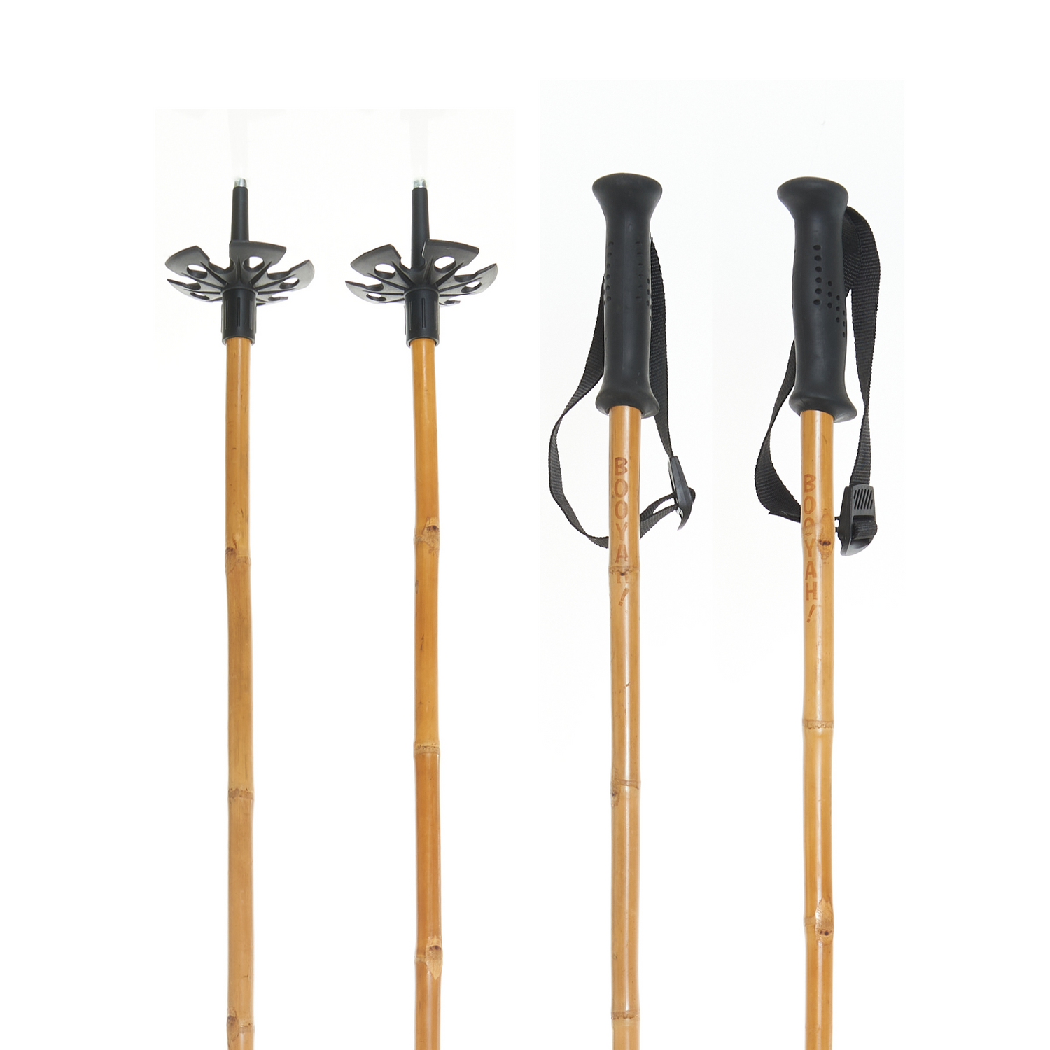 Bamboo Ski Poles [Black Grips]