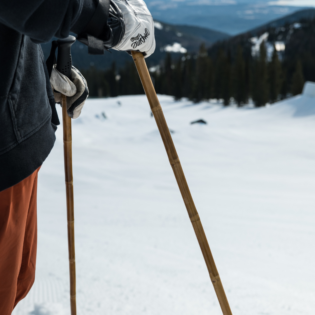 bamboo cross country ski poles Bamboo Ski Poles 44" | 110cm | 5'1"